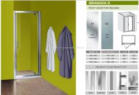 Душевая дверь GRANADA D Olive`S, 75-80x190 см, стекло - прозрачное, профиль - Silver глянцевый, GRAND-800-01C