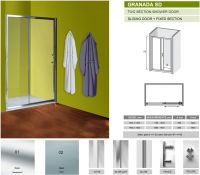 Душевая дверь GRANADA SD Olive`S, 115-120x190 см, стекло - матовое, профиль - Silver глянцевый, GRANSD-120-02C